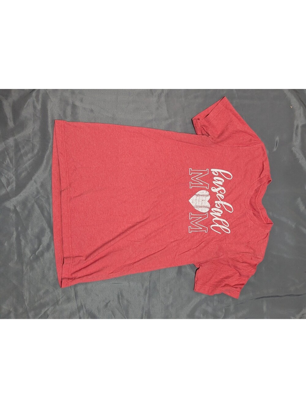 Red Baseball Mom Graphic T-Shirt
